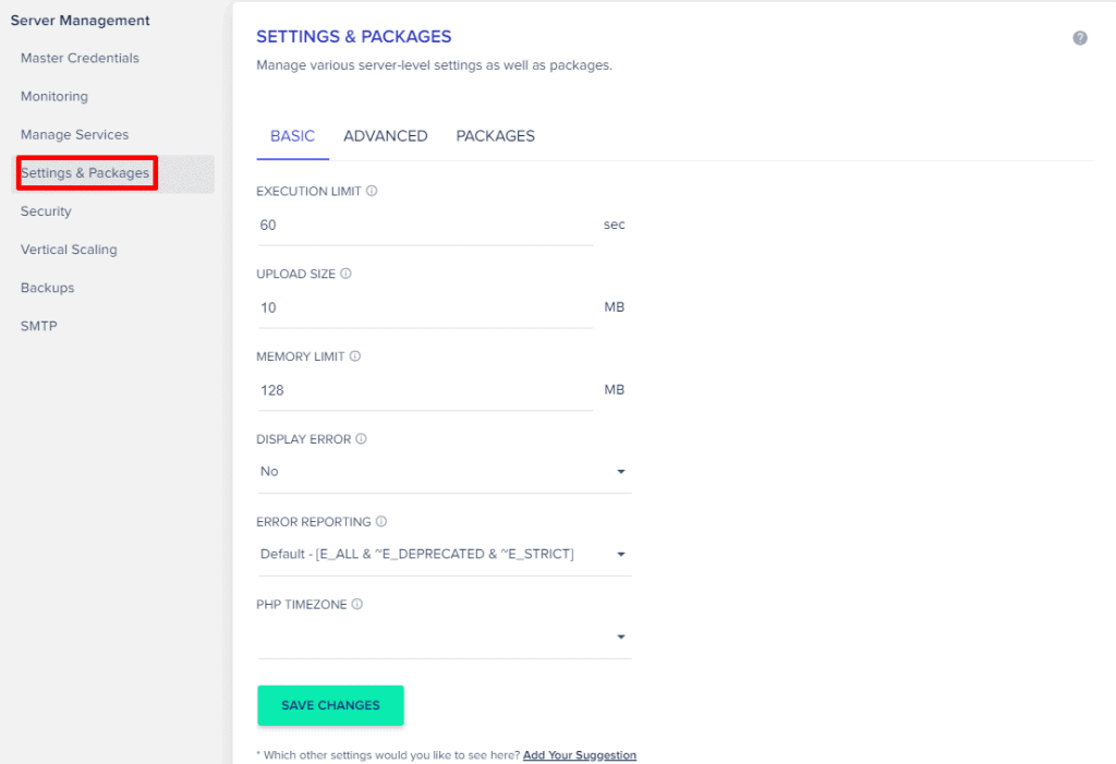 配置PHP設置、PHP和MySQL版本