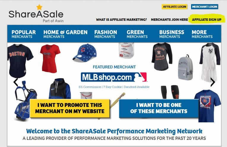 ShareASale Affiliate Sign Up